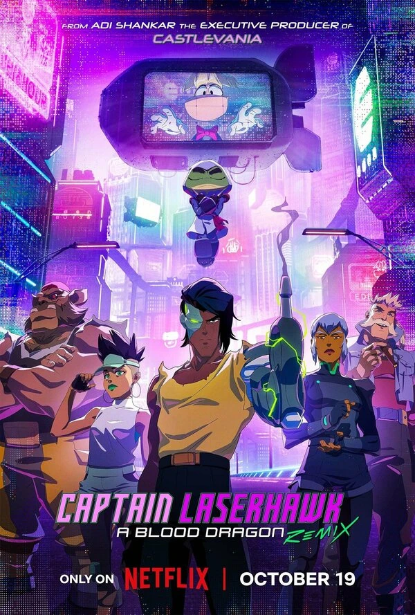 Капитан Лазерхоук: Blood Dragon Remix 2023 постер